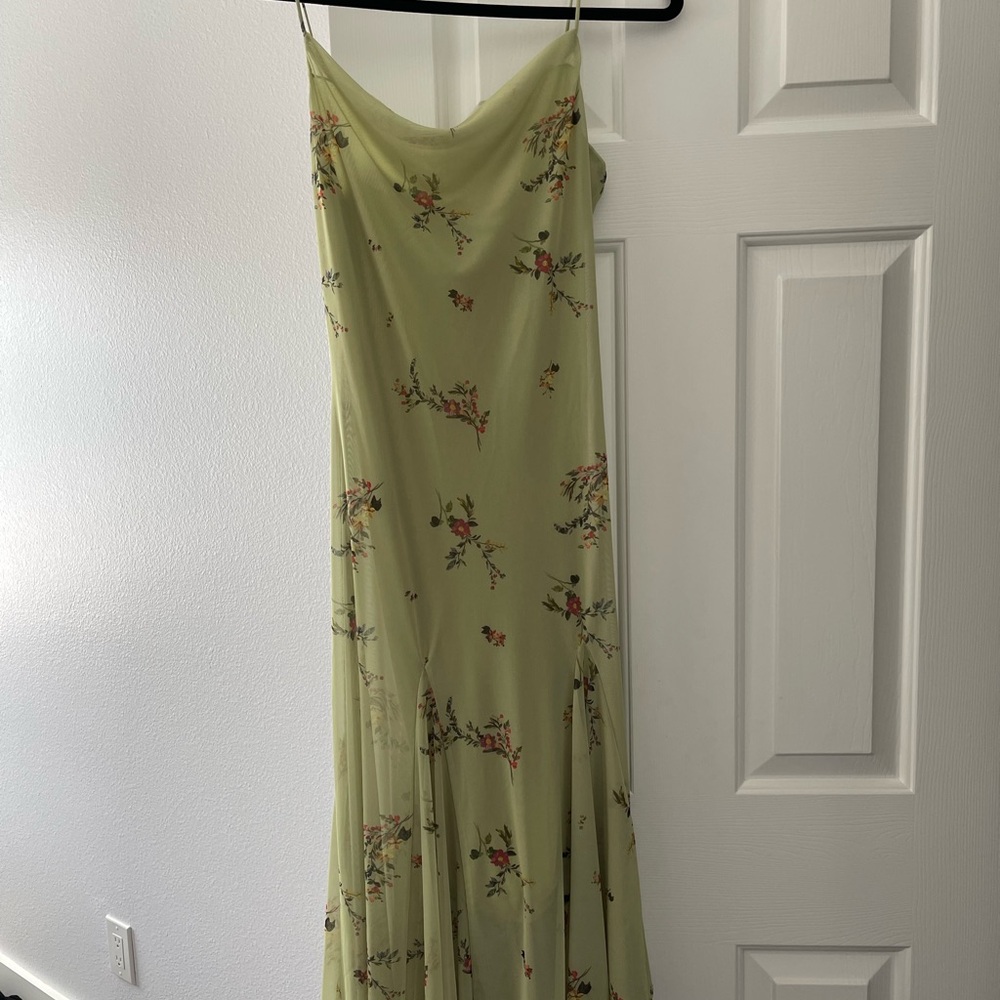 Zara Floral Sage Maxi Dress - Picture 4 of 11